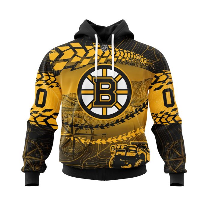Personalized NHL Boston Bruins Specialized Off - Road Style Unisex Pullover Hoodie