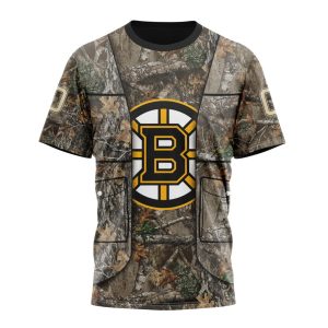 Personalized NHL Boston Bruins Specialized Unisex Vest Kits With Realtree Camo Unisex Tshirt TS4737