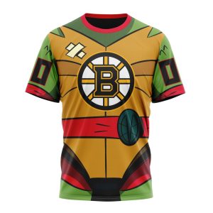 Personalized NHL Boston Bruins Teenage Mutant Ninja Turtles Design Unisex Tshirt TS4739