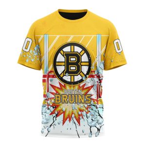 Personalized NHL Boston Bruins With Ice Hockey Arena Unisex Tshirt TS4744