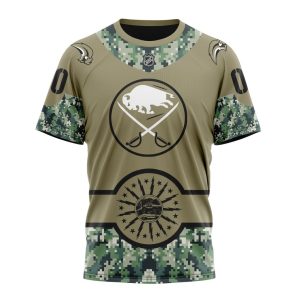 Personalized NHL Buffalo Sabres Military Camo With City Or State Flag Unisex Tshirt TS4757