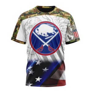 Personalized NHL Buffalo Sabres Specialized Design With Our America Eagle Flag Unisex Tshirt TS4784