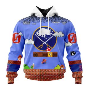 Personalized NHL Buffalo Sabres With Super Mario Game Design Unisex Pullover Hoodie