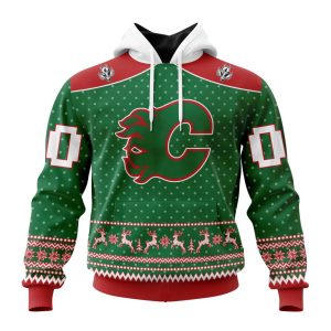 Personalized NHL Calgary Flames Special Ugly Christmas Unisex Pullover Hoodie