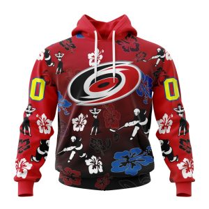Personalized NHL Carolina Hurricanes Hawaiian Style Design For Fans Unisex Pullover Hoodie