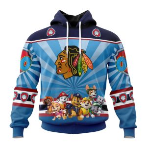 Personalized NHL Chicago Blackhawks Special Paw Patrol Kits Unisex Pullover Hoodie