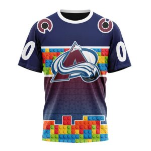 Personalized NHL Colorado Avalanche Autism Awareness Design Unisex Tshirt TS4984