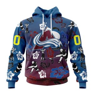 Personalized NHL Colorado Avalanche Hawaiian Style Design For Fans Unisex Pullover Hoodie