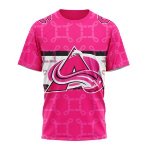 Personalized NHL Colorado Avalanche I Pink I Can! In October We Wear Pink Breast Cancer Unisex Tshirt TS4989