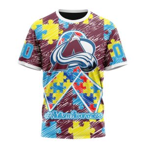 Personalized NHL Colorado Avalanche Special Autism Awareness Month Unisex Tshirt TS4993