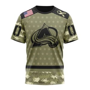 Personalized NHL Colorado Avalanche Special Camo Military Appreciation Unisex Tshirt TS4996