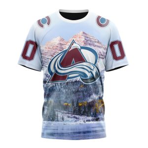 Personalized NHL Colorado Avalanche Special Design With Rocky Mountain Unisex Tshirt TS5003
