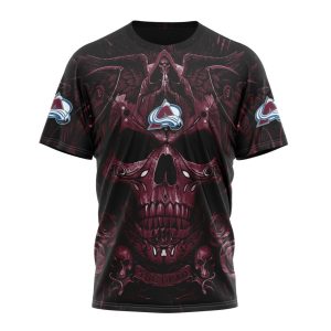 Personalized NHL Colorado Avalanche Special Design With Skull Art Unisex Tshirt TS5004