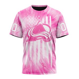 Personalized NHL Colorado Avalanche Special Pink Tie-Dye Unisex Tshirt TS5010