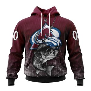Personalized NHL Colorado Avalanche Specialized Fishing Style Unisex Pullover Hoodie