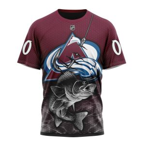 Personalized NHL Colorado Avalanche Specialized Fishing Style Unisex Tshirt TS5023