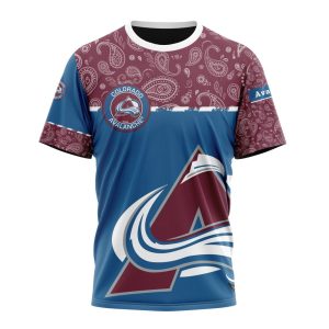 Personalized NHL Colorado Avalanche Specialized Hockey With Paisley Unisex Tshirt TS5025