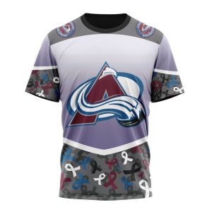 Personalized NHL Colorado Avalanche Specialized Sport Fights Again All Cancer Unisex Tshirt TS5030