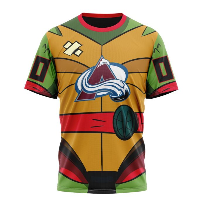 Personalized NHL Colorado Avalanche Teenage Mutant Ninja Turtles Design Unisex Tshirt TS5034