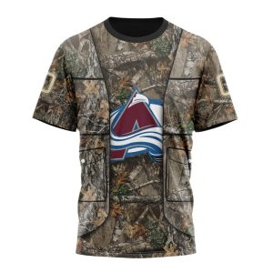 Personalized NHL Colorado Avalanche Vest Kits With Realtree Camo Unisex Tshirt TS5035