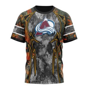 Personalized NHL Colorado Avalanche With Camo Concepts For Hungting In Forest Unisex Tshirt TS5036