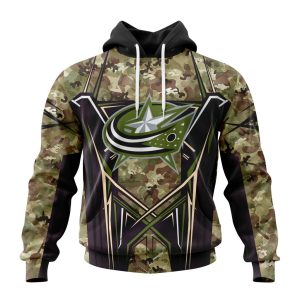Personalized NHL Columbus Blue Jackets Special Camo Color Design Unisex Hoodie