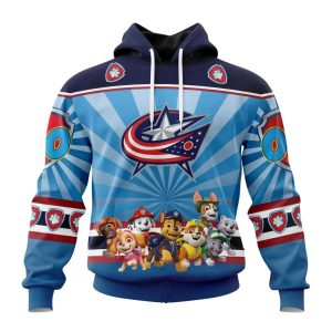 Personalized NHL Columbus Blue Jackets Special Paw Patrol Kits Unisex Pullover Hoodie