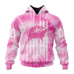 Personalized NHL Columbus Blue Jackets Special Pink Tie-Dye Unisex Pullover Hoodie