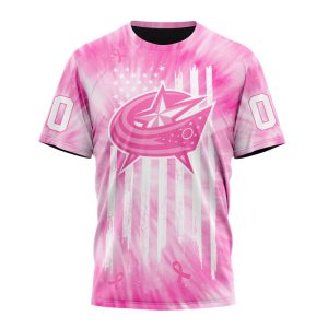 Personalized NHL Columbus Blue Jackets Special Pink Tie-Dye Unisex Tshirt TS5067
