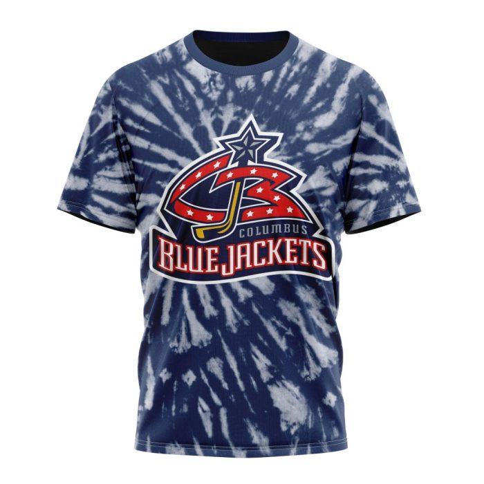 Personalized NHL Columbus Blue Jackets Special Retro Vintage Tie - Dye Unisex Tshirt TS5069