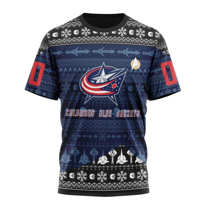 Personalized NHL Columbus Blue Jackets Special Star Trek Design Unisex Tshirt TS5071