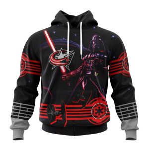 Personalized NHL Columbus Blue Jackets Specialized Darth Vader Version Jersey Unisex Pullover Hoodie