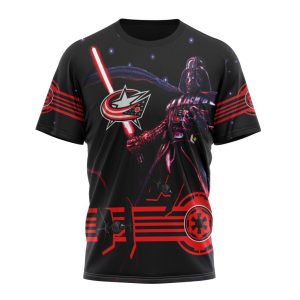 Personalized NHL Columbus Blue Jackets Specialized Darth Vader Version Jersey Unisex Tshirt TS5073