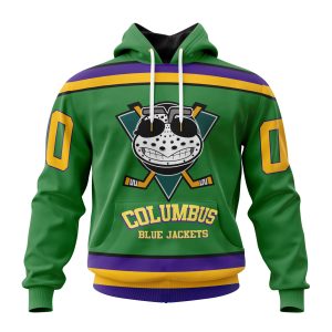 Personalized NHL Columbus Blue Jackets Specialized Design X The Mighty Ducks Unisex Pullover Hoodie