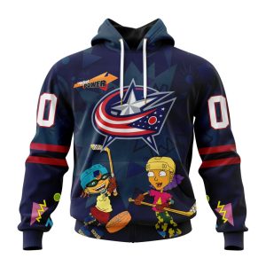 Personalized NHL Columbus Blue Jackets Specialized For Rocket Power Unisex Pullover Hoodie