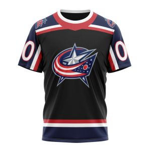 Personalized NHL Columbus Blue Jackets Specialized Unisex Kits With Retro Concepts Tshirt TS5089