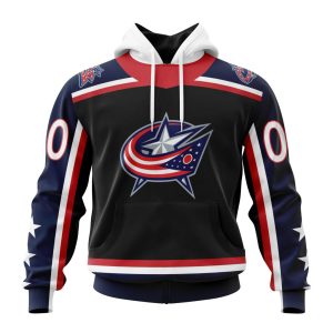 Personalized NHL Columbus Blue Jackets Specialized Unisex Kits With Retro Concepts Unisex Pullover Hoodie