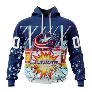 Personalized NHL Columbus Blue Jackets With Ice Hockey Arena Unisex Pullover Hoodie