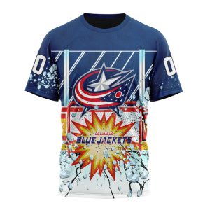 Personalized NHL Columbus Blue Jackets With Ice Hockey Arena Unisex Tshirt TS5095