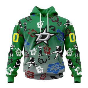 Personalized NHL Dallas Stars Hawaiian Style Design For Fans Unisex Pullover Hoodie