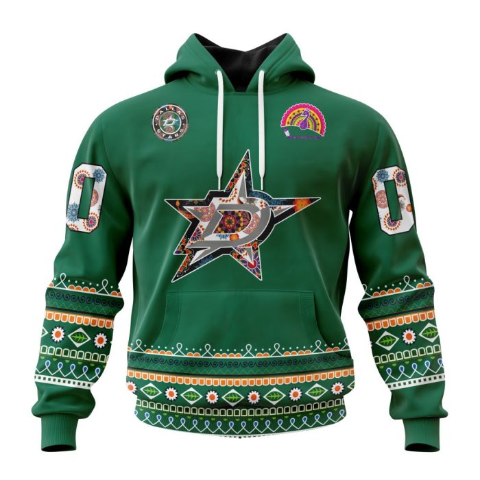 Personalized NHL Dallas Stars Jersey Hockey For All Diwali Festival Unisex Pullover Hoodie