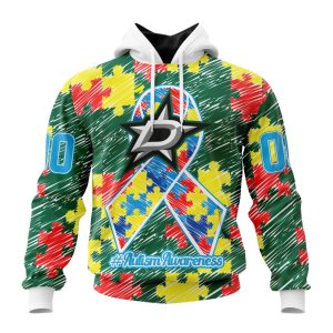 Personalized NHL Dallas Stars Special Autism Awareness Month Unisex Pullover Hoodie