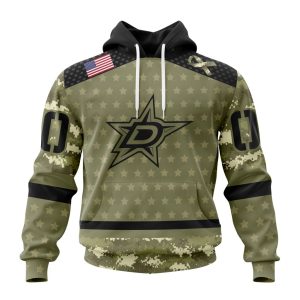 Personalized NHL Dallas Stars Special Camo Military Appreciation Unisex Pullover Hoodie