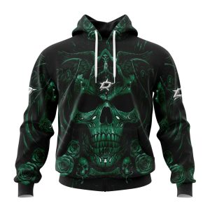 Personalized NHL Dallas Stars Special Design With Skull Art Unisex Pullover Hoodie