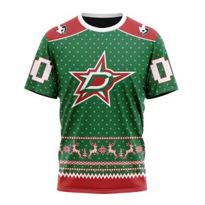 Personalized NHL Dallas Stars Special Ugly Christmas Unisex Tshirt TS5131
