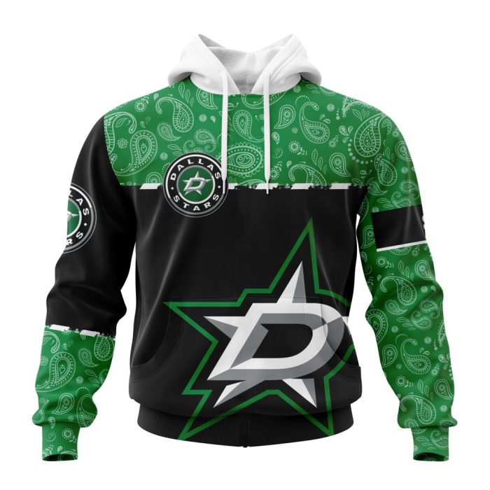 Personalized NHL Dallas Stars Specialized Hockey With Paisley Unisex Pullover Hoodie