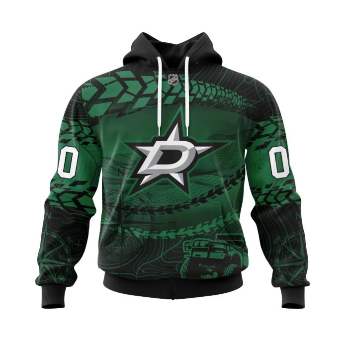 Personalized NHL Dallas Stars Specialized Off - Road Style Unisex Pullover Hoodie