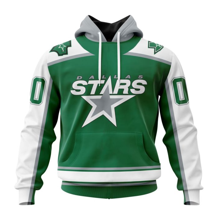 Personalized NHL Dallas Stars Specialized Unisex Kits With Retro Concepts Unisex Pullover Hoodie