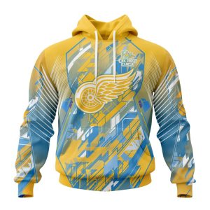 Personalized NHL Detroit Red Wings Fearless Against Childhood Cancers Unisex Pullover Hoodie