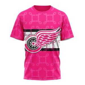 Personalized NHL Detroit Red Wings I Pink I Can! In October We Wear Pink Breast Cancer Unisex Tshirt TS5164